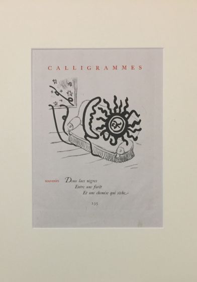 Illustration from "Calligrammes" by Giorgio de Chirico - Surrealism
