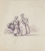 "Figures" is an original drawing in ink on paper, realized by an Anonymous Artist of the XX Century . 