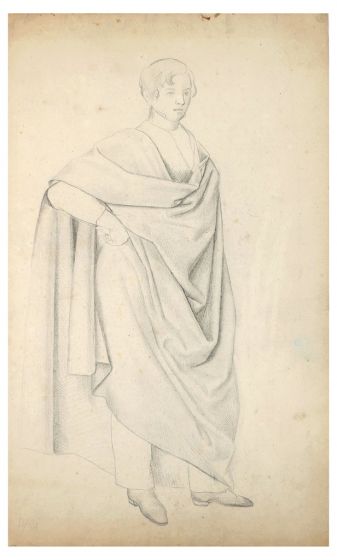 Man with Cloak By Hermann Goldschmidt - Modern Artwork