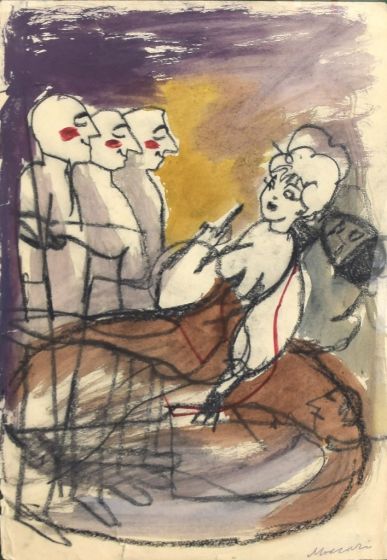 Pretenders by Mino Maccari - Contemporary Artwork