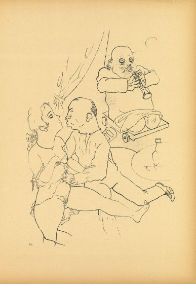 Serenade from Ecce Homo by George Grosz - Modern Artwork