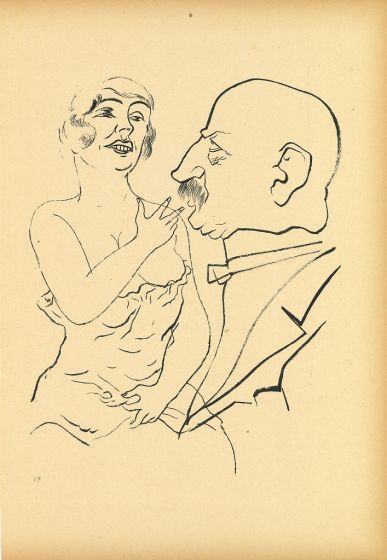 Couple from Ecce Homo by  George Grosz - Modern Artwork