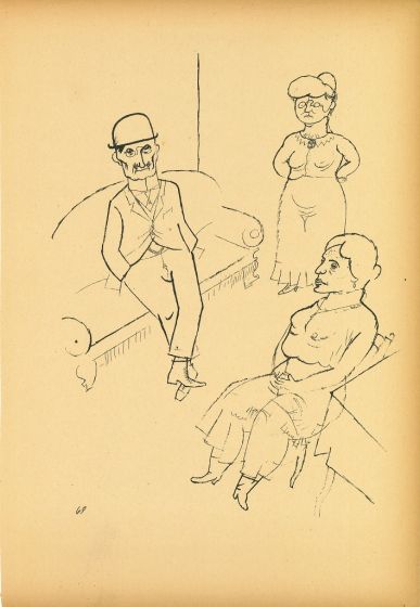 Conversation from Ecce Homo by  George Grosz - Modern Artwork