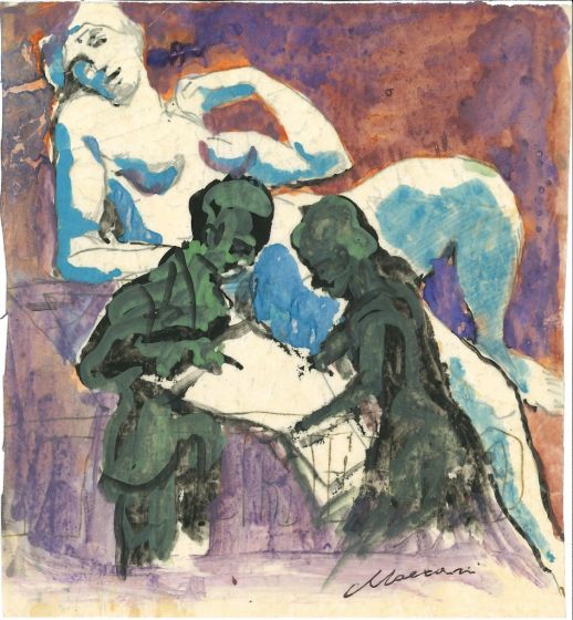 Couple by Mino Maccari - Contemporary Artworks