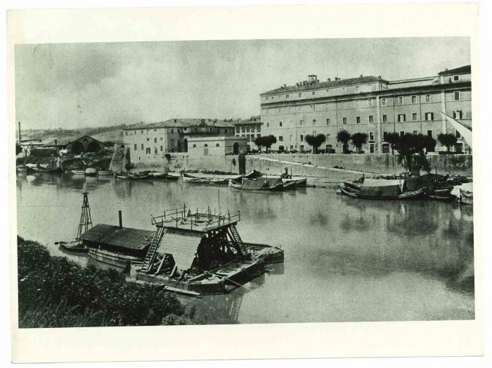 Tiber River View  in Rome - Vintage Photograph  