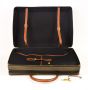 Suitcase Fendi Vintage Pecan vertical stripe canvas Travel 