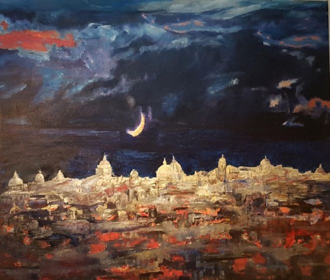 Roman Night by Laura D'Andrea - Contemporary Artwork
