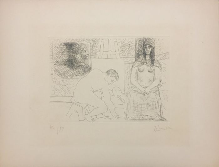 Peintre Ramassant Son Pinceau