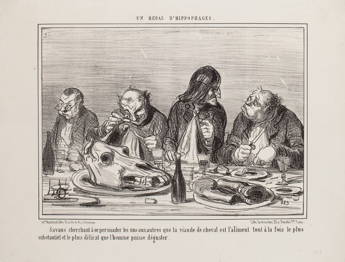 Honoré Daumier - UN REPAS D'HIPPOPHAGES - Modern Artwork