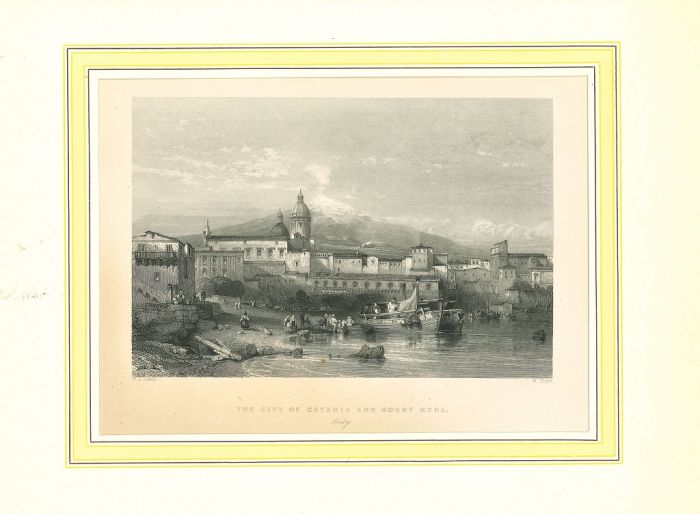 Ancient View of Catania and Aetna