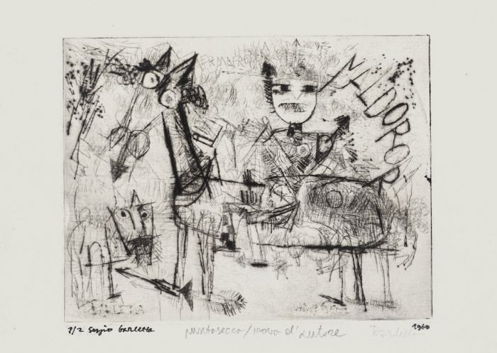  "Horseman and Horse" by Sergio Barletta - Contemporary Artwork