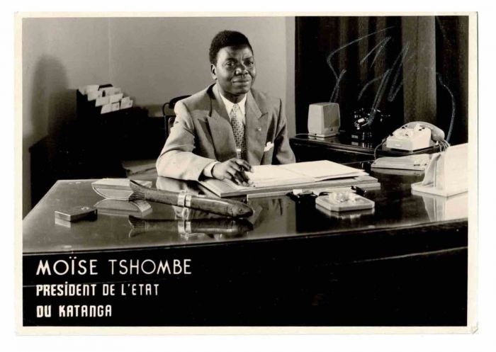 Photographic Portrait and Signature of Moïse Tshombe