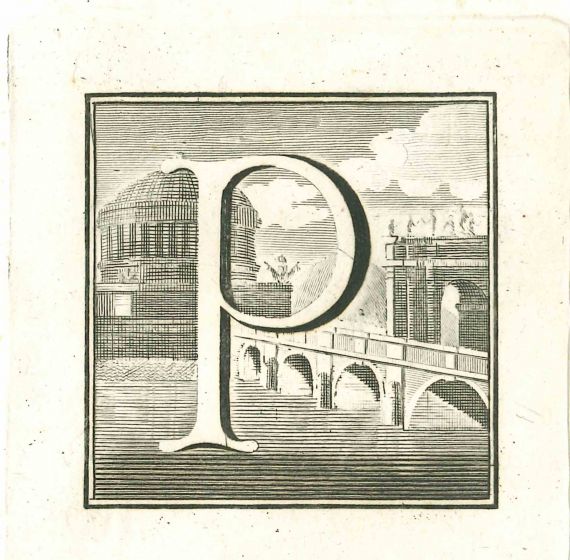 Capital letter for the Antiquities of Herculaneum Exposed