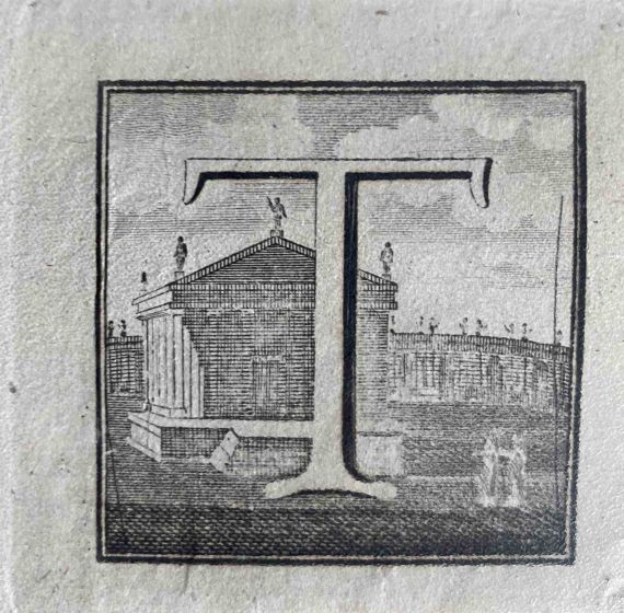 Antiquities of Herculaneum  - Letter of the Alphabet T