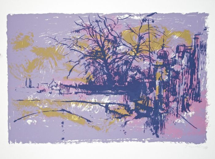 Violet Landscape by Nicola Simbari - Contemporary Artwork