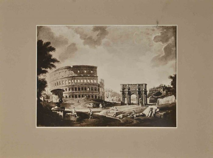 View of the Colosseum and Arch of Constantine
