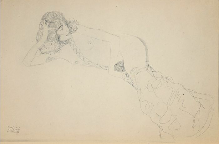 Nude of a Woman with Braids  - SOLD