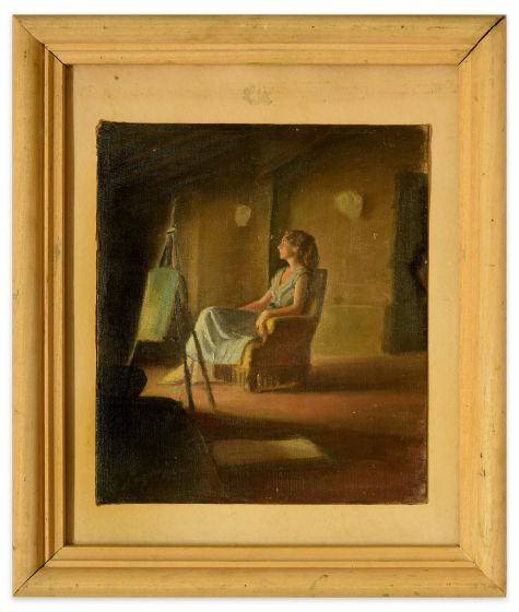 Girl In The Armachair by Anonymous - Modern Artwork