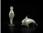Vintage Glass Dolphin and Seahorse