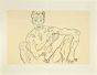 Crouching Male Nude (Self Portrait)