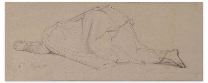 Praying woman by Pierre Nicolas Brisset - Modern Artwork