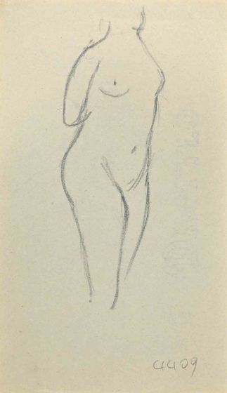 The Sketches Of Standing Nude And Children