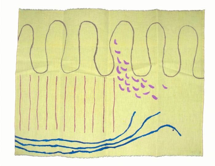 Mosso con Virgole by Giorgio Griffa - Contemporary Artwork