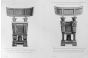 G.B.Piranesi, Prospetto della medesima Sedia Curule + Veduta della parte deretana della suddetta Sedia Curule, 1778.G.B.Piranesi, Francesco, vases and Candelabras, Etching, Engraving, Old Master, Rembrand, Goya, Neoclassicism, Roman antiquities, forniture