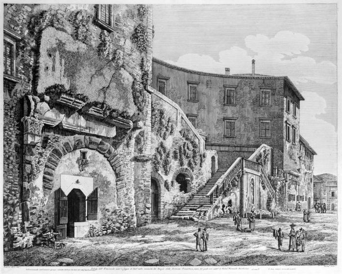 Luigi Rossini, Veduta dell'Emiciclo (...) del Tempio della Fortuna Prenestina. Rome, 1826