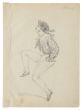 "Dancer" 1940's is an original drawing in pencil on paper, realized by an Anonymous Artist of the XX Century . 