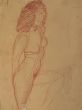 Nude 1930's is an original drawing in sanguine on uvory-colored paper, realized by Raymond Delpech