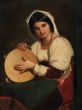 German Artist - Italian Girl with a Tambourine - Old Masters' Art