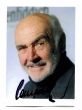 Portrait of Sean Connery with Hand Signature