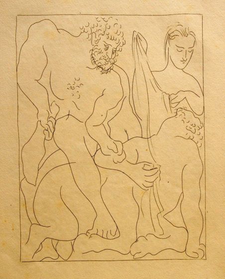Hercules kills the centaur Nessus from Les Métamorphose d'Ovide by Pablo Picasso
