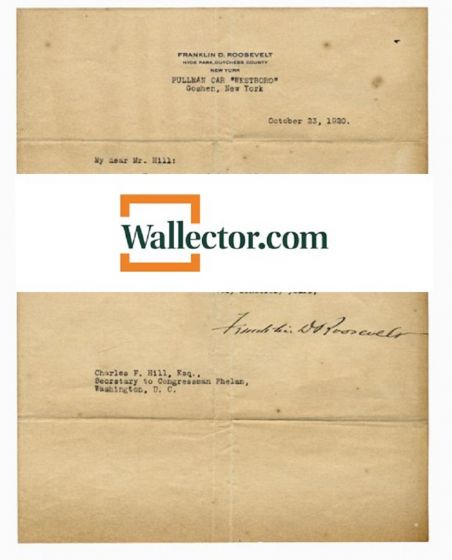 Historical Document by Franklin D. Roosvelt - Manuscript
