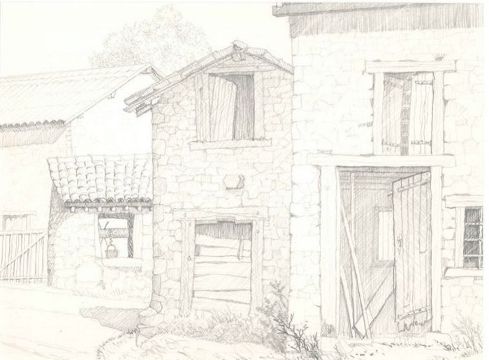 André Roland Brudieux - Glimpse of Billiat - Modern Artwork