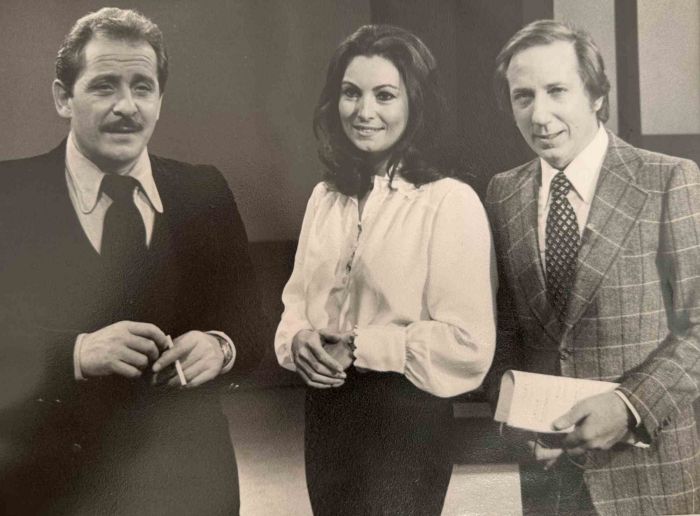 Mike Buongiorno and Domenico Modugno  - Vintage Photo     