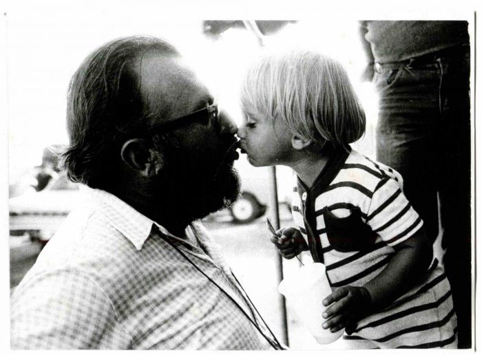 Sergio Leone Kissing his daughter