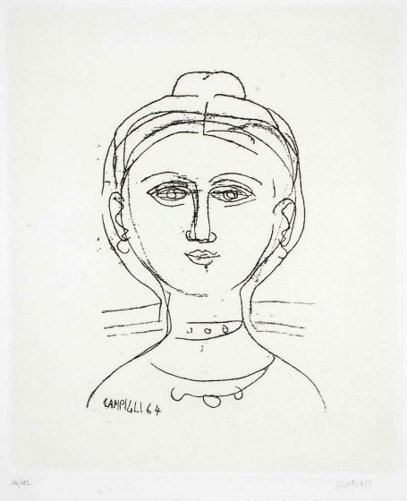 Woman by Massimo Campigli - Contemporary Artwork