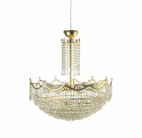 Unknown - Crystal Drops Chandelier - Decorative Object 