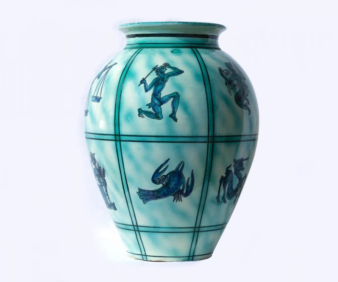 Deruta Ceramic Vase Ceramic Vase- Decorative Object