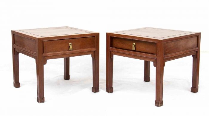 A Pair of Wood Low Tables