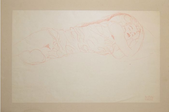 Sleeping Woman (Red Pencil) - SOLD