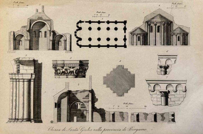Various Authors - Uses and Cusstoms - Map of St. Giulia Church, Bergamo - Vintage Photograph 