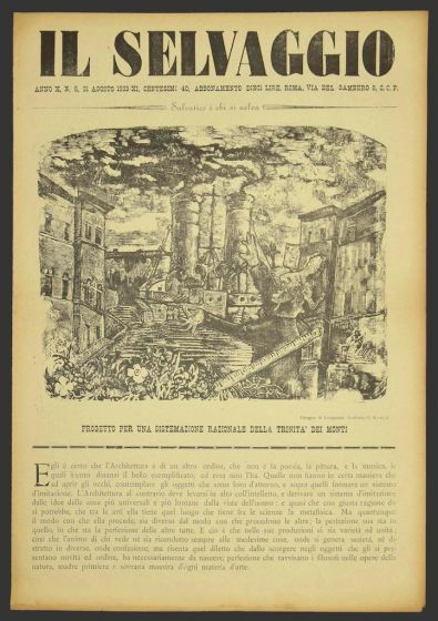 "Il Selvaggio no.5- 1933", Illustrated by Mino Maccari- Art Magazine