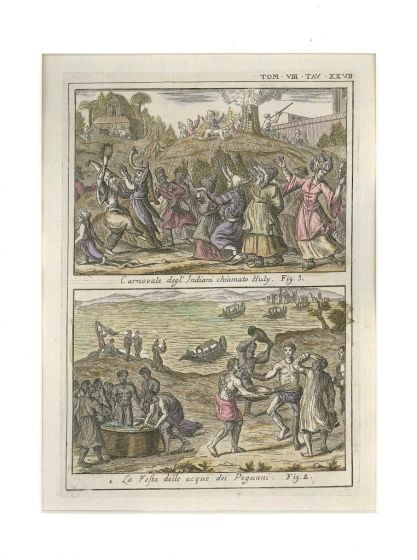 Huly carnival and Water Party of the Peguans by Gianfrancesco Pivati - Old Master Artwork