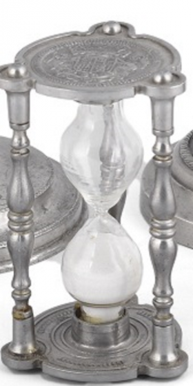 Tin Hourglass - Decorative Object