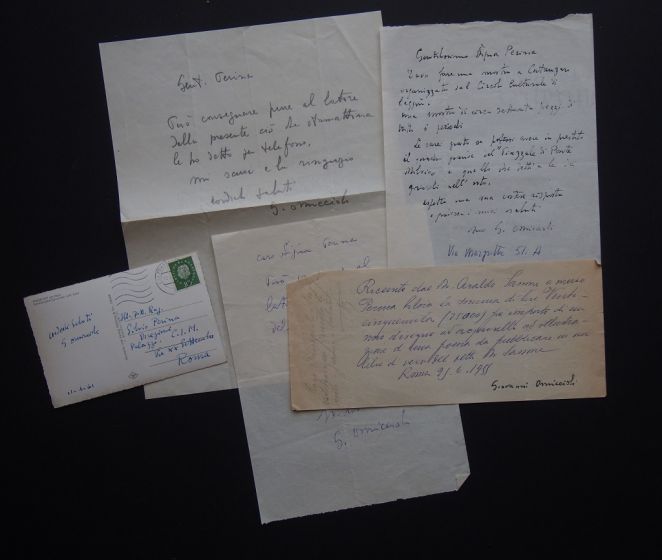 Lot of Autographs by Giovanni Omiccioli - Manuscripts
