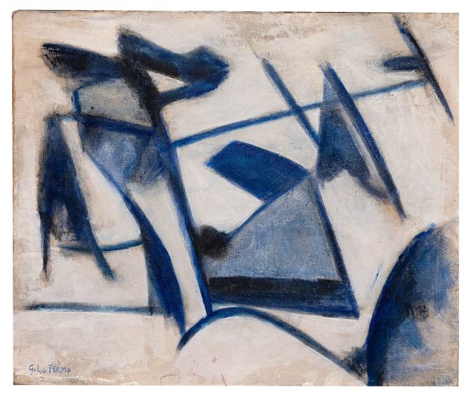 Blue Lines by Giorgio Lo Fermo - Contemporary Artwork