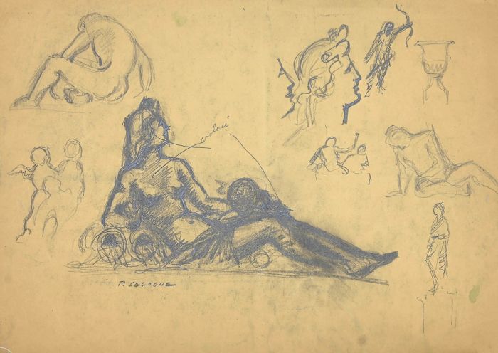 Studies of figures by Pierre Segogne